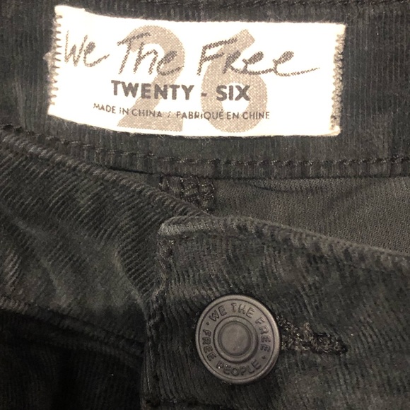 Free people cord on flare black size 26 - Picture 3 of 15